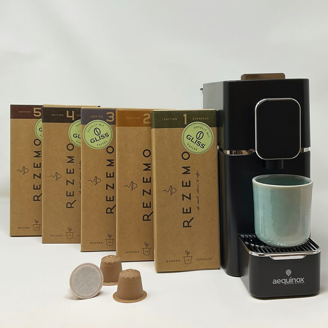 Starter Set: Kapselmaschine + Bio-Probierpaket